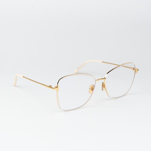 Tom Ford Woman Eyeglasses Gold Crystal Blue Light Block Butterfly FT5906-B 025 - Picture 4 of 10